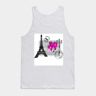 Vintage mail from Paris pink Tank Top